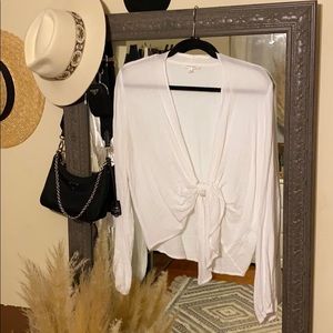 Cotton Candy La White Wrap Top